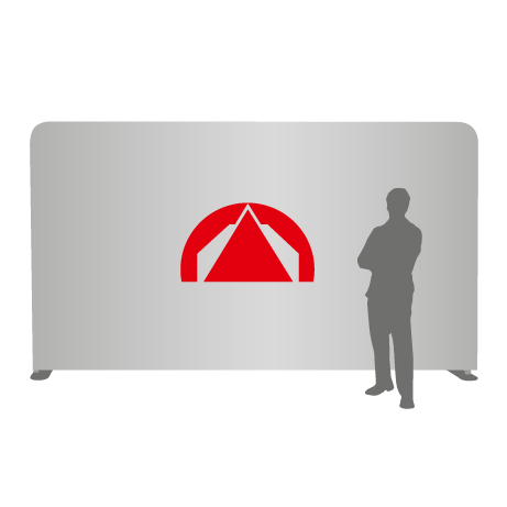 Textilwand ALU | 500er gerade | einseitig bedruckt