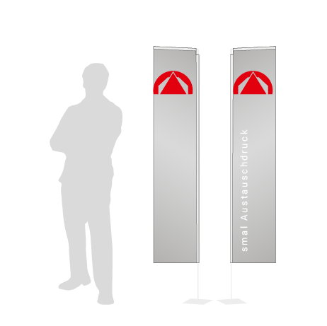 Beachflag Rechteck Austauschdruck | Small (200 cm) | beidseitig bedruckt