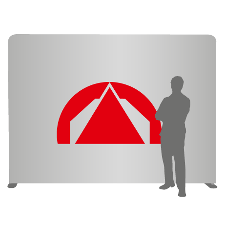 Textilwand ALU | 300er gerade | einseitig bedruckt