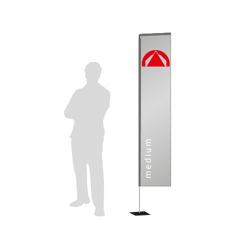 Beachflag Rechteck | Medium (300 cm) | einseitig bedruckt