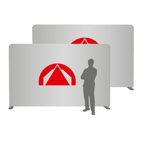 Textilwand ALU | 400er gerade | beidseitig bedruckt