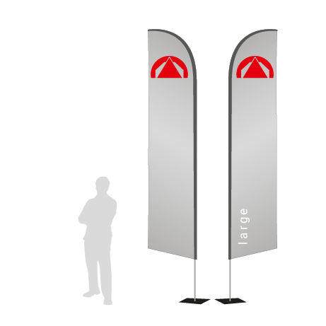 Beachflag Wind | Large (400 cm) | beidseitig bedruckt