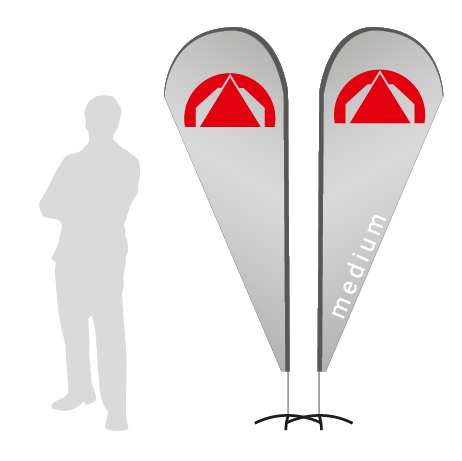 Beachflag Drop | Medium (280 cm) | beidseitig bedruckt