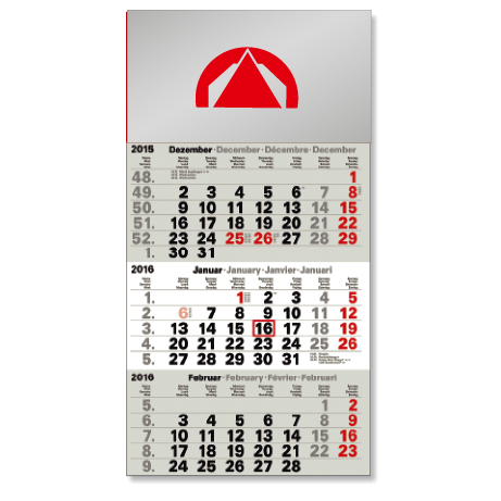 3-Monatskalender für das Folgejahr