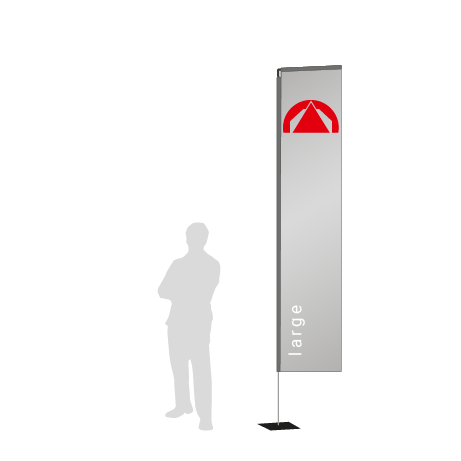 Beachflag Rechteck | Large (400 cm) | einseitig bedruckt