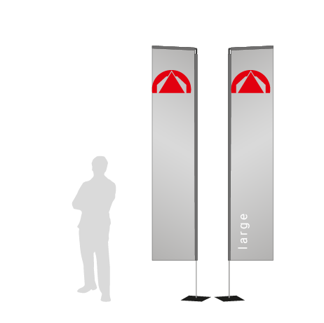 Beachflag Rechteck | Large (400 cm) | beidseitig bedruckt