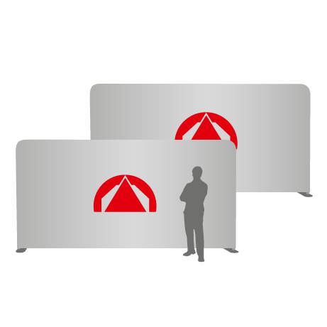 Textilwand ALU | 600er gerade | beidseitig bedruckt