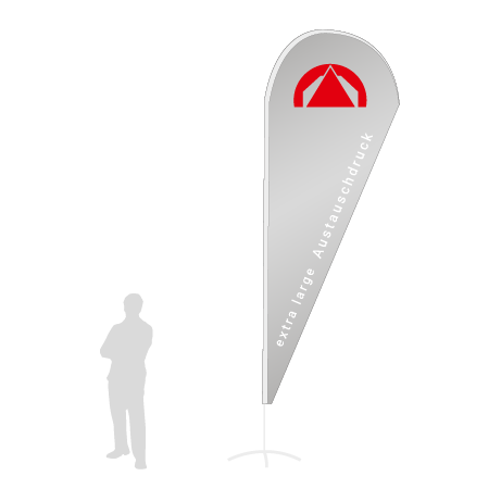 Beachflag Drop Austauschdruck | Extra Large (460 cm) | einseitig bedruckt