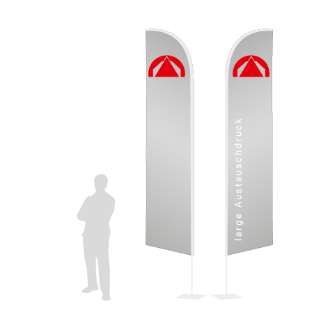 Beachflag Wind Austauschdruck | Large (400 cm) | beidseitig bedruckt