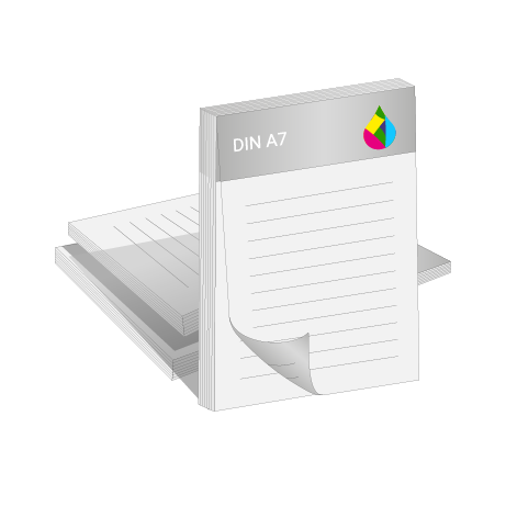 Blöcke ohne Deckblatt | DIN A7 | beidseitig bedruckt