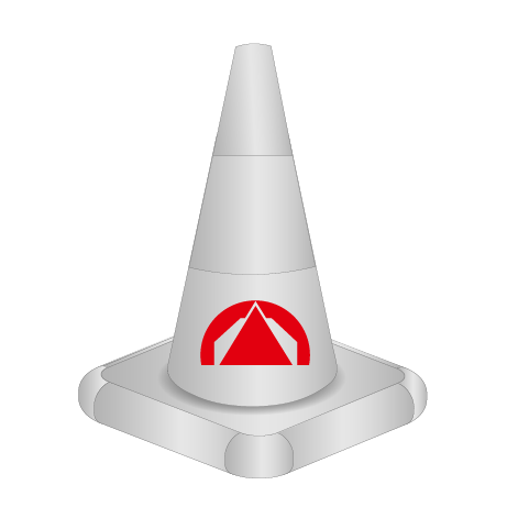 Aufblasbarer Straßenpylon als Produktnachbildung