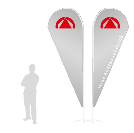 Beachflag Drop Austauschdruck | Large (350 cm) | beidseitig bedruckt
