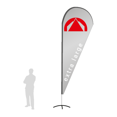 Beachflag Drop | Extra Large (460 cm) | einseitig bedruckt
