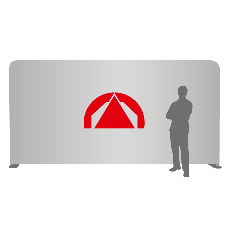 Textilwand ALU | 600er gerade | einseitig bedruckt