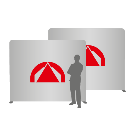 Textilwand ALU | 240er gerade | beidseitig bedruckt