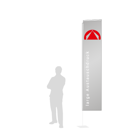 Beachflag Rechteck Austauschdruck | Large (400 cm) | einseitig bedruckt