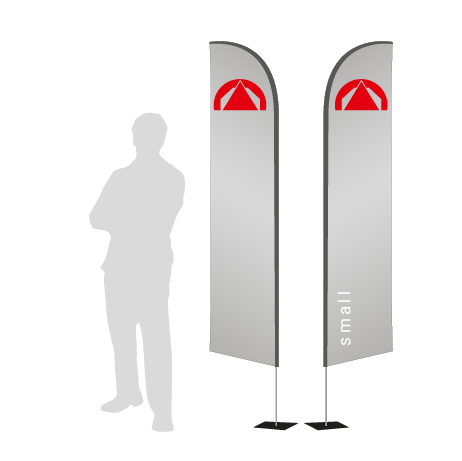 Beachflag Wind | Small (260 cm) | beidseitig bedruckt