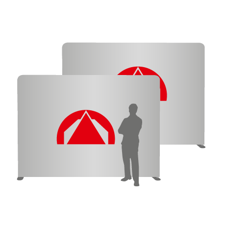 Textilwand ALU | 300er gerade | beidseitig bedruckt